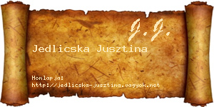 Jedlicska Jusztina névjegykártya